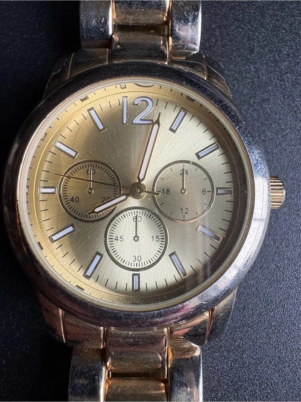 Men's Gold-Tone Stainless Steel Watch - Classic Gold Dial